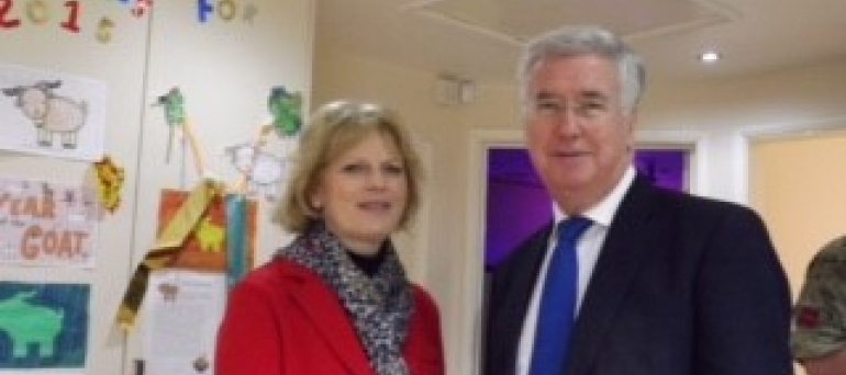 Secretary of State for Defence, Michael Fallon, visits Alderman Pounder