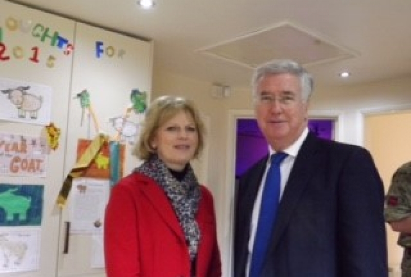 Secretary of State for Defence, Michael Fallon, visits Alderman Pounder