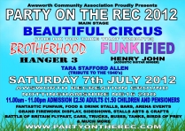 Awsworth "party on the rec" poster