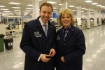 Matt Hancock and Anna at SMS Electronics