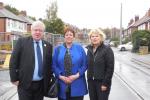 Patrick McLouglin with Anna and local resident Alison Dobbs